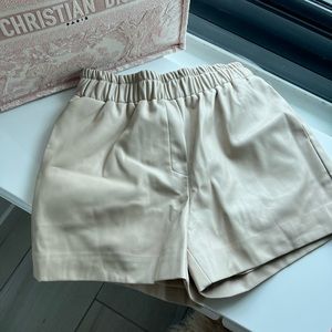 Mango vegan leather shorts